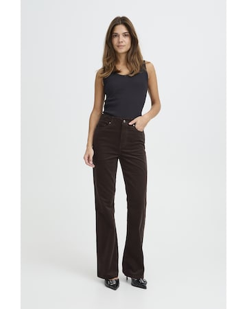 évasé Pantalon 'PZSally' Pulz en marron