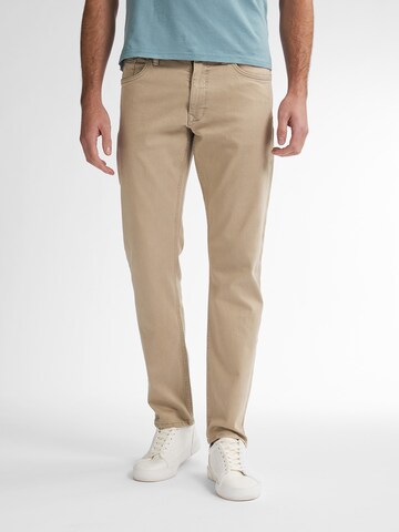 Petrol Industries Tapered Trousers in Brown: front