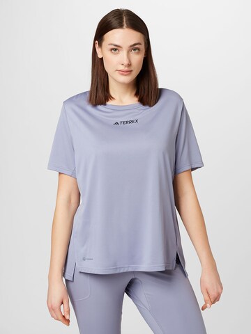 ADIDAS TERREX Functioneel shirt 'Multi ' in Lila: voorkant