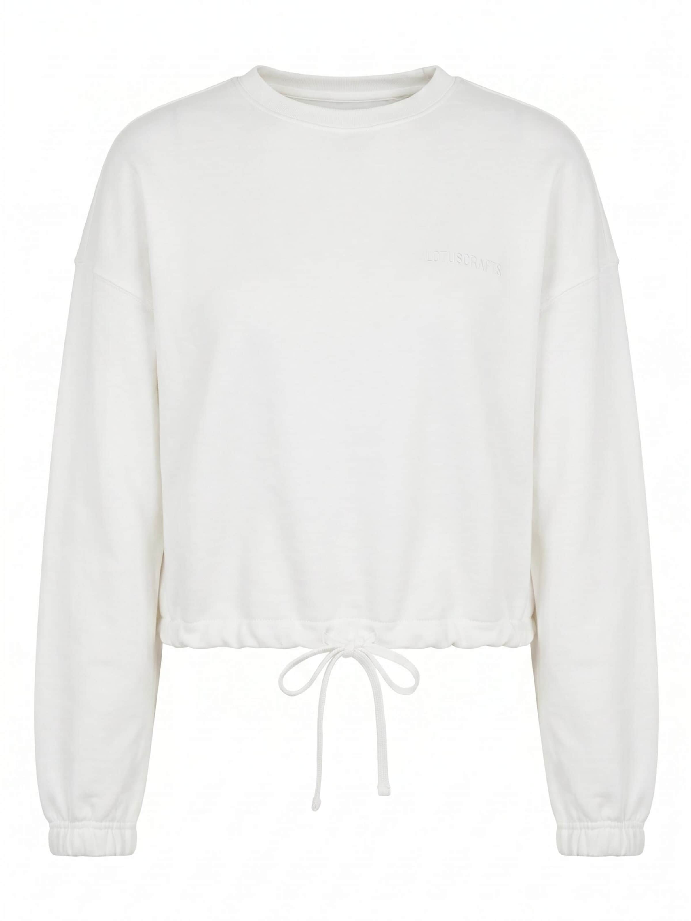 LOTUSCRAFTS Sportsweatshirt 'NIA'‌‌‌‌‌ in Weiß: Vorderseite