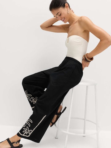 Wide Leg Pantalon Marks & Spencer en noir