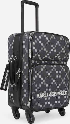 Karl Lagerfeld Чемодан на колесиках 'Monogram Jacquard 2.0' в Серый