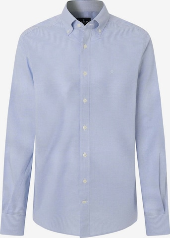 Hackett London Regular fit Button Up Shirt 'Gingham' in Blue: front