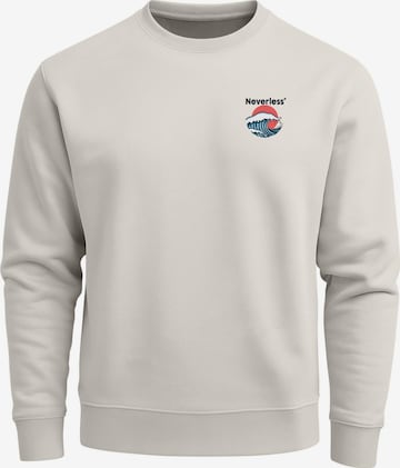 Neverless Sweatshirt 'Japan Wave' in Beige: Vorderseite