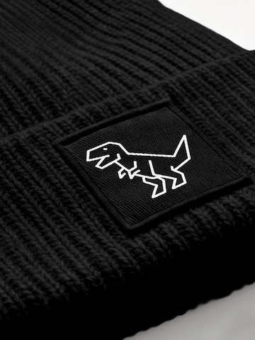 Neverless Beanie 'Polygon T-Rex' in Black
