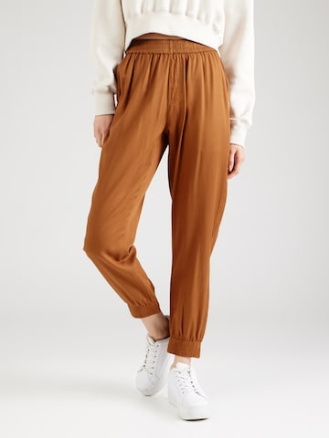 Effilé Pantalon 'Civic' Iriedaily en marron : devant