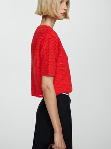 MANGO Sweter 'SANT' w kolorze czerwony