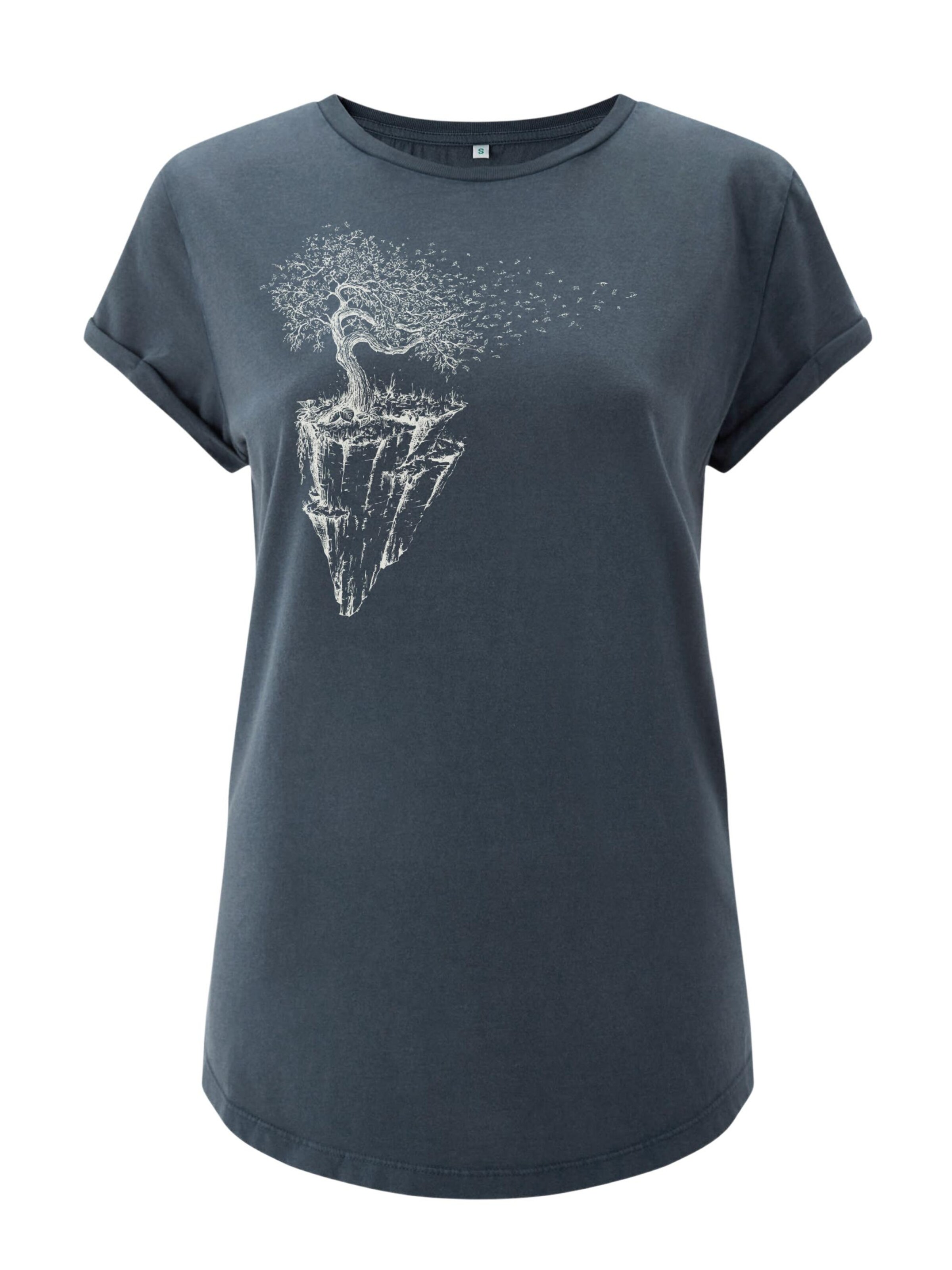 Life-Tree Shirt 'Fairwear Organic Maple Island' in Blue: front