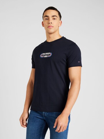 T-Shirt TOMMY HILFIGER en bleu : devant