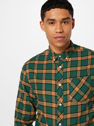 Redefined Rebel Regular fit Button Up Shirt 'Houston' in Green