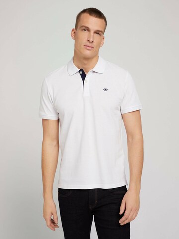 TOM TAILOR Poloshirt in Weiß: predná strana