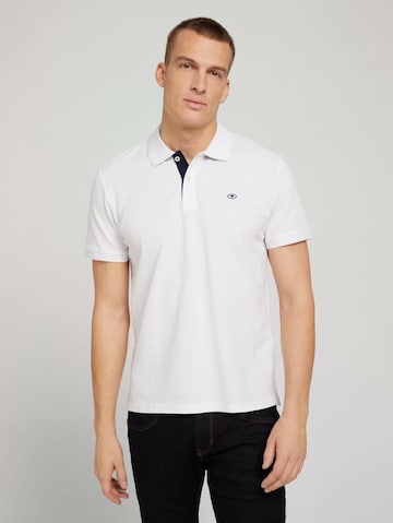 T-Shirt TOM TAILOR en blanc : devant