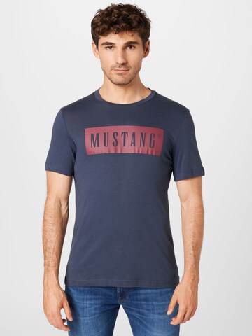 T-Shirt 'Alex' MUSTANG en bleu : devant