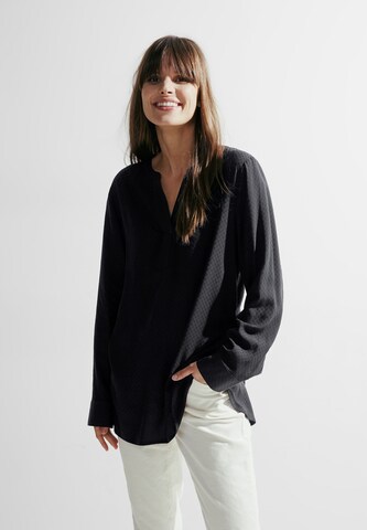 CECIL Blouse 'Dobby' in Black: front