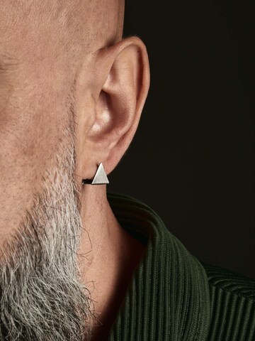 REYTEL - Pendientes 'THE ROCK' en plata