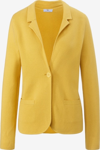 Peter Hahn Knit Cardigan in Yellow: front