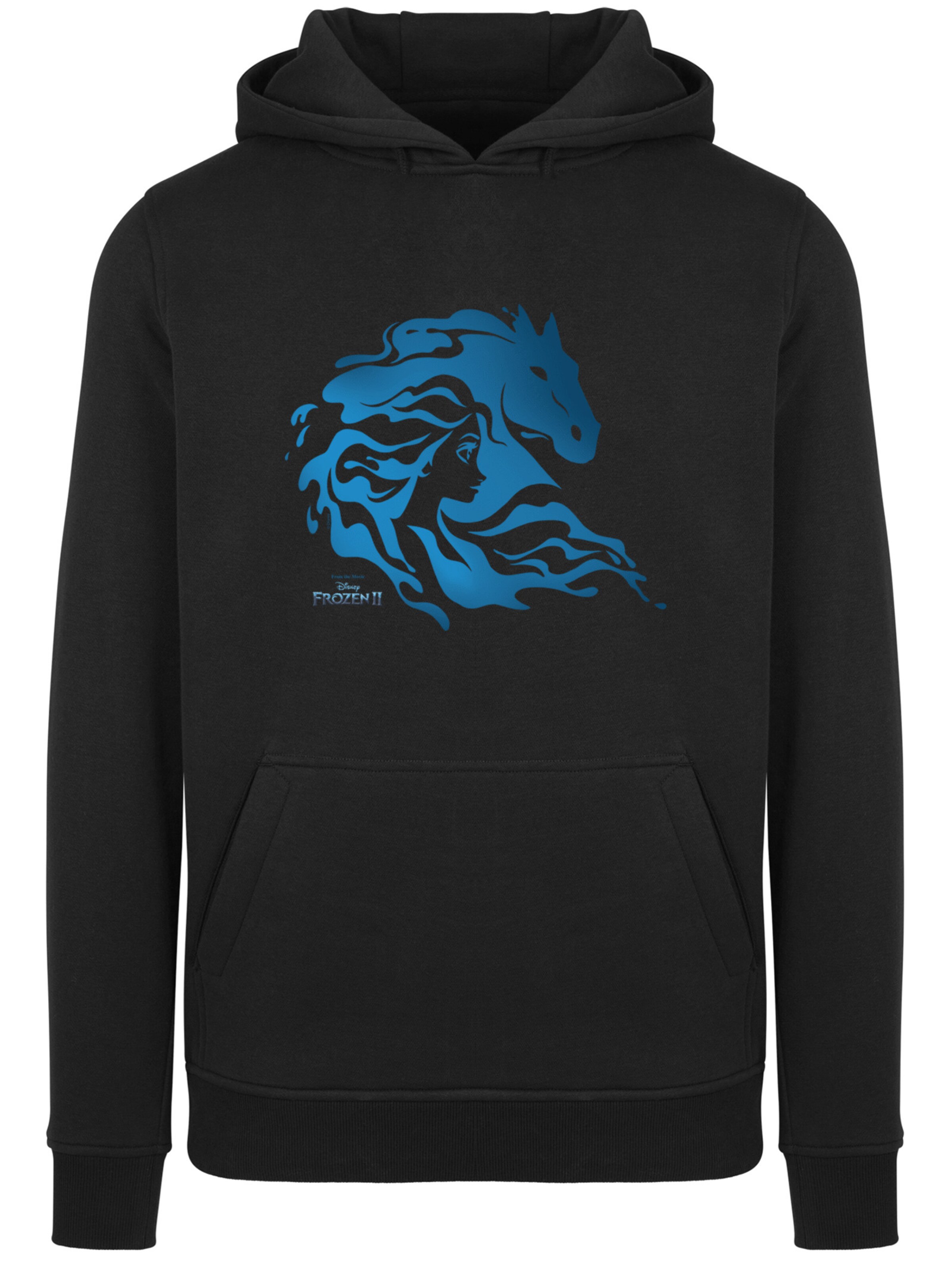 F4NT4STIC Sweatshirt 'Disney Frozen 2 Nokk Silhouette' in Schwarz: Vorderseite