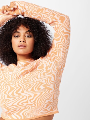 Cotton On Curve Pullover 'FUNTASIA' in Orange