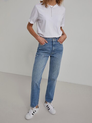 PIECES Wide Leg Jeans 'ELANI' in Blau