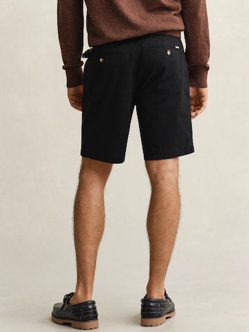 GANT - Regular Calças chino 'CLASSIC' em preto