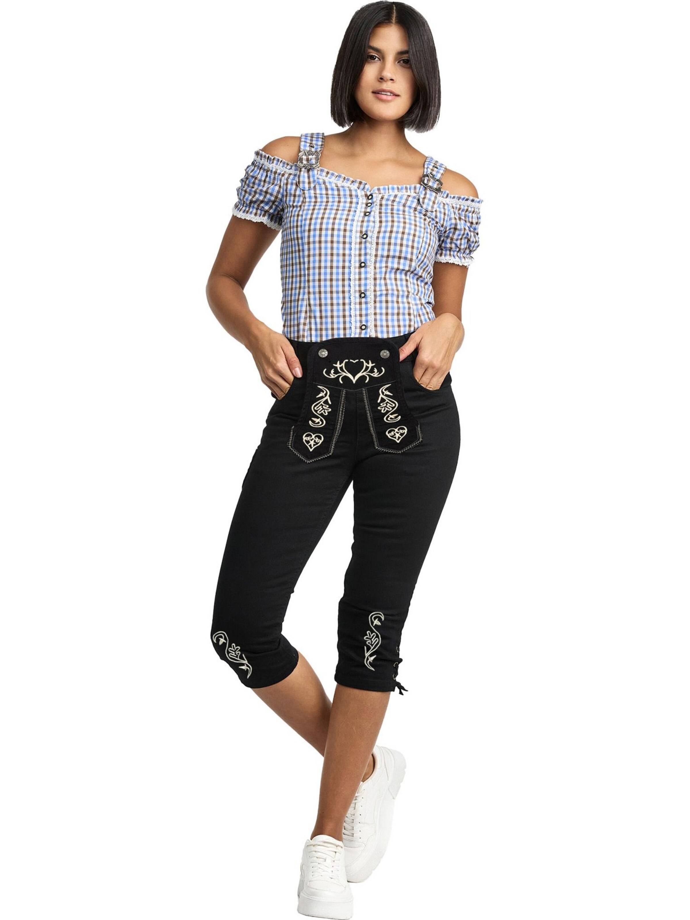 Steigenhöfer Regular Traditional Pants 'Ida' in Black