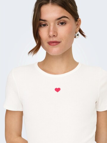Tricou 'ONLELVA JUNE' de la ONLY pe alb