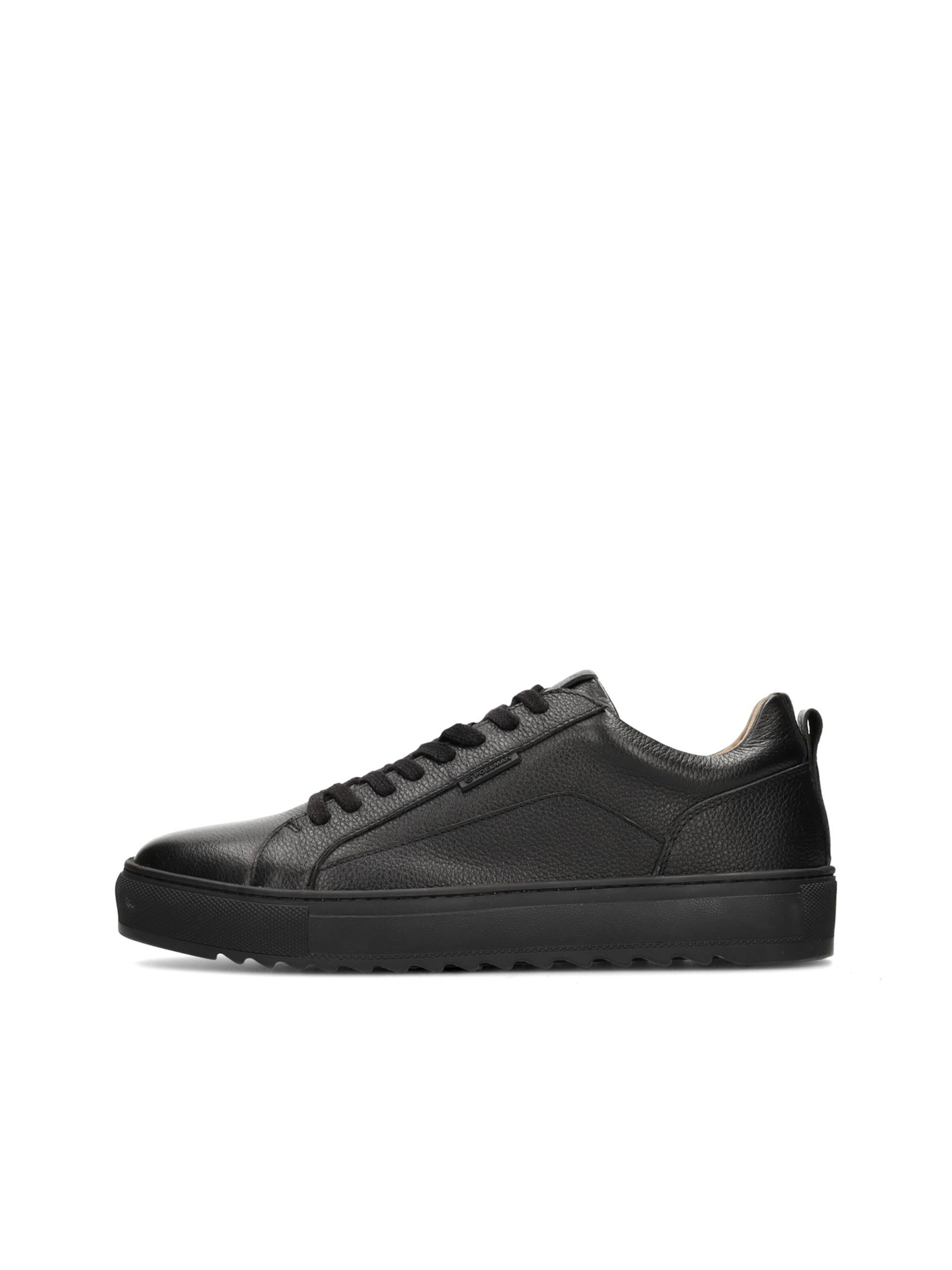 PS Poelman Platform trainers 'Nigel' in Black: front