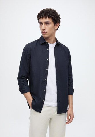JACK & JONES Slim fit Button Up Shirt 'JWHPARKER' in Blue