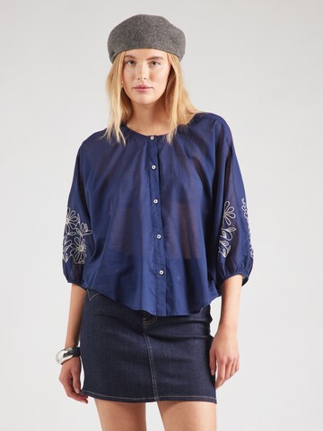 UNITED COLORS OF BENETTON Blouse in Blue: front