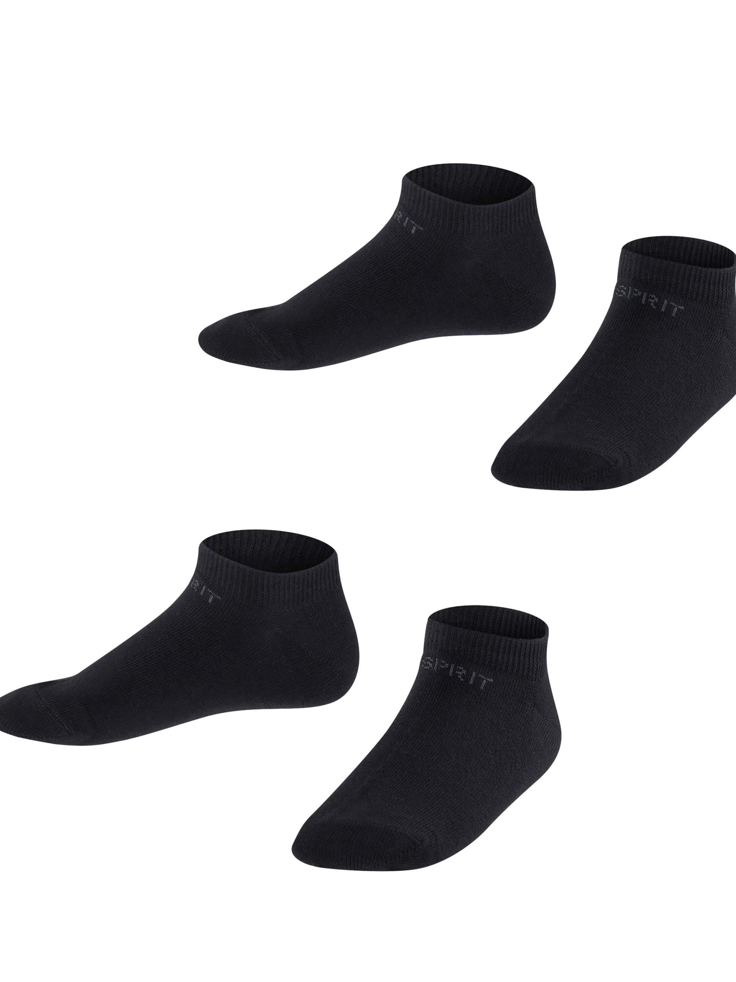 ESPRIT Socken 'Foot Logo 2-Pack'‌‌‌‌‌‌‌‌‌‌ in Schwarz: Vorderseite