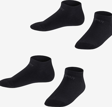 ESPRIT Socken 'Foot Logo 2-Pack' in Schwarz: Vorderseite