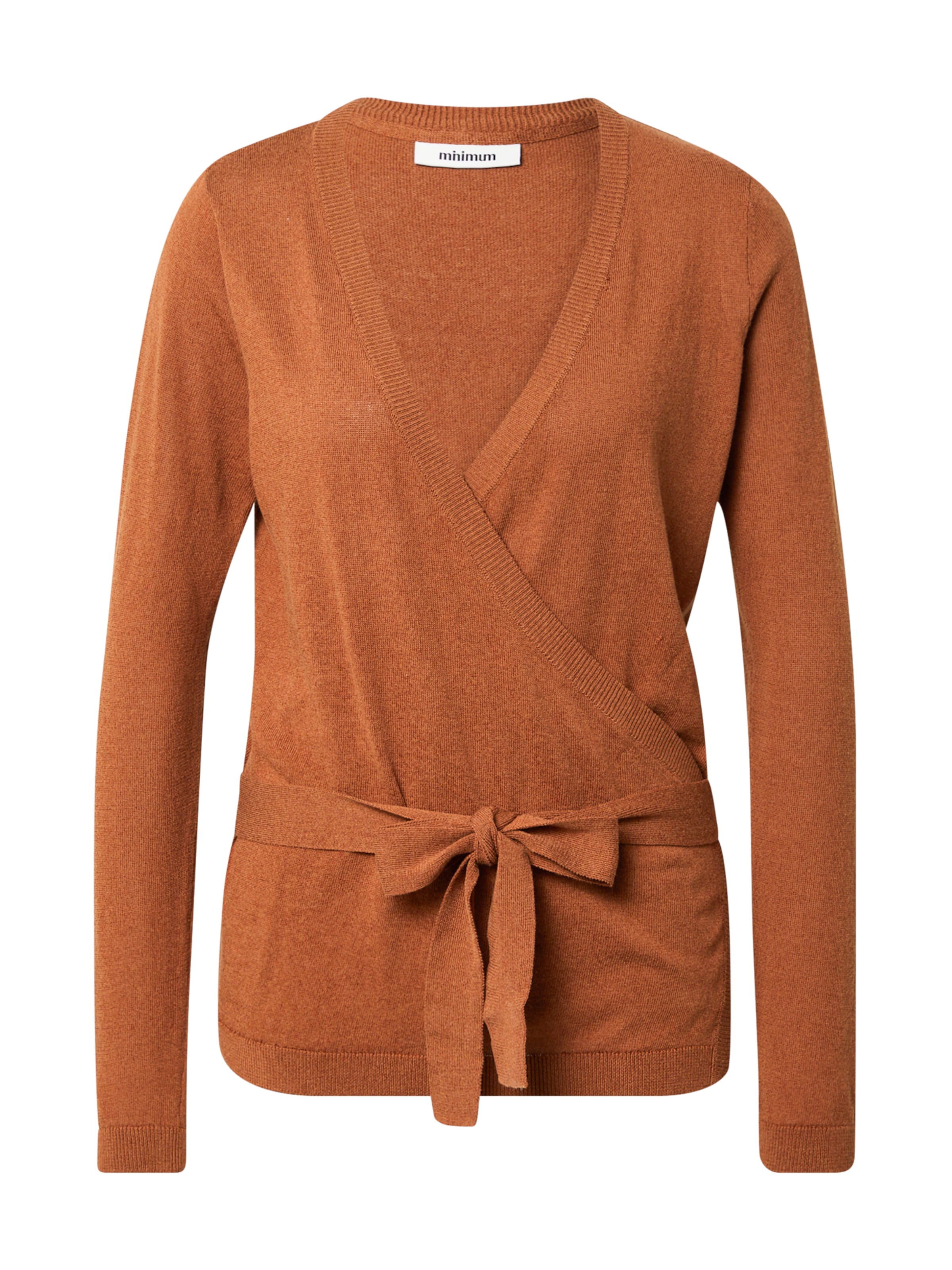minimum Плетена жилетка в кафяво: отпред