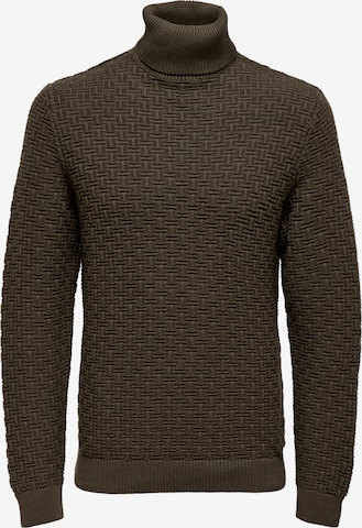Only & Sons Sweater 'Kay' in Brown: front