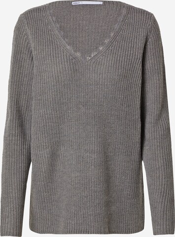 Pull-over 'JENNIE' ONLY en gris : devant