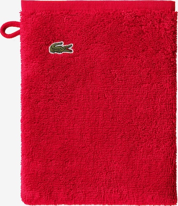 LACOSTE Washcloth 'LE CROCO' in Red: front