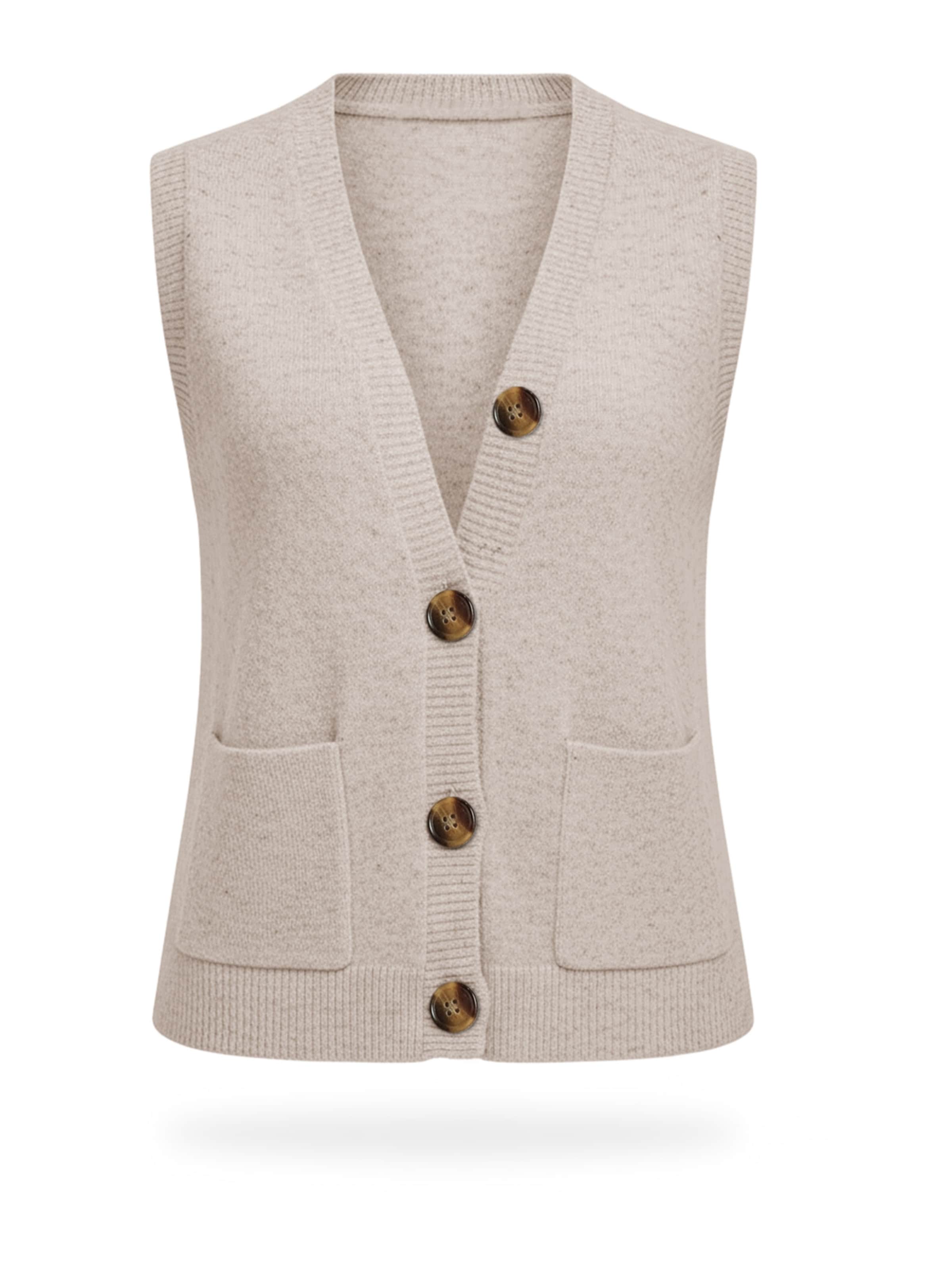 Imily Bela Πλεκτό γιλέκο σε μπεζ
