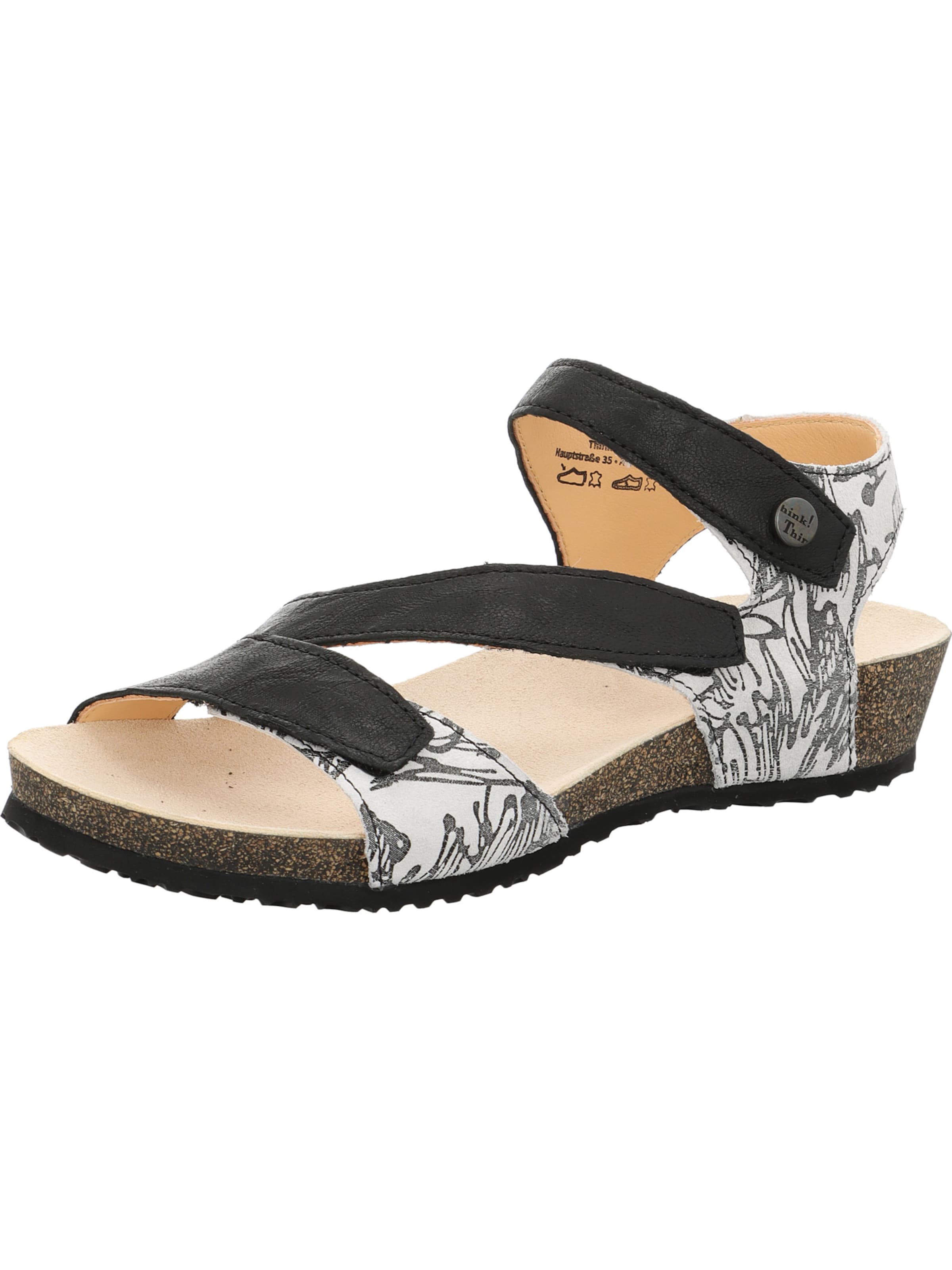 THINK! Sandalen met riem 'Dumia' in Wit: voorkant