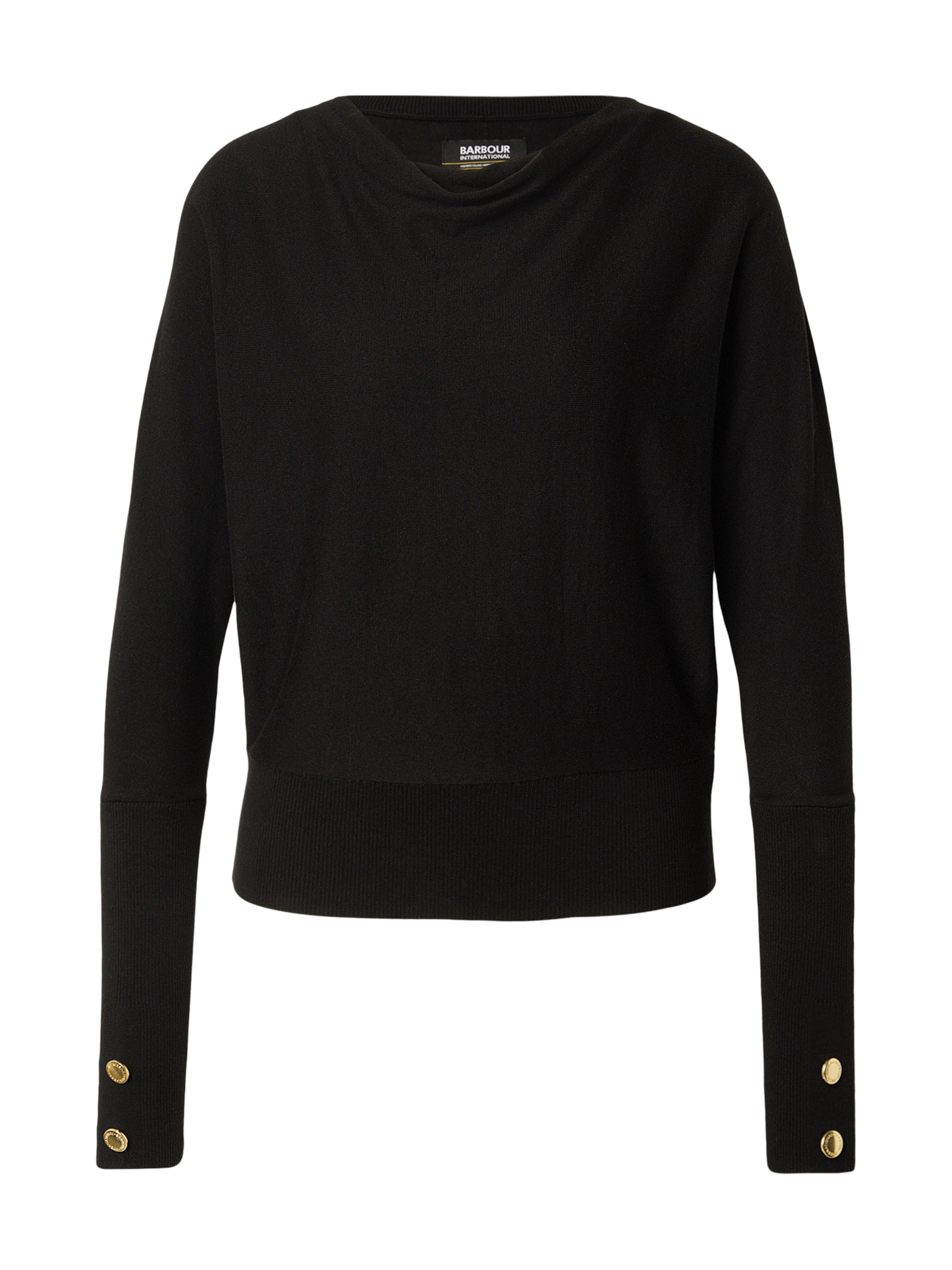 Barbour International Sweater 'Nia' in Black: front