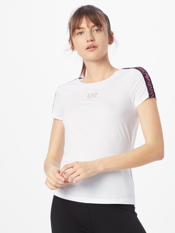 EA7 Emporio Armani Sweatshirt in Wit: voorkant