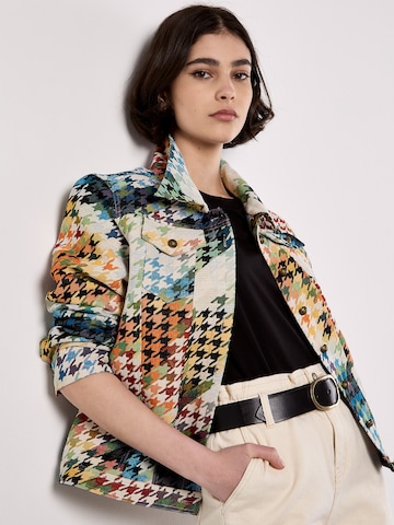 Apricot Colourful Dogtooth Jacket ' ' in Blau
