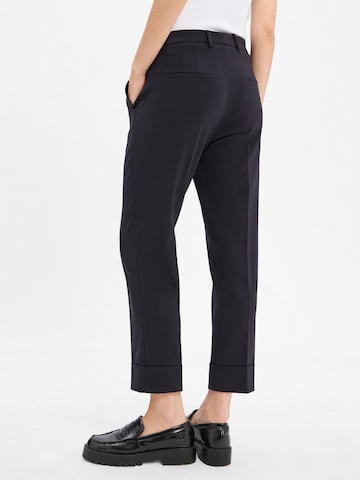 Cambio Regular Trousers with creases 'Krystal' in Black