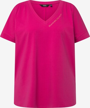 T-shirt Ulla Popken en rose : devant