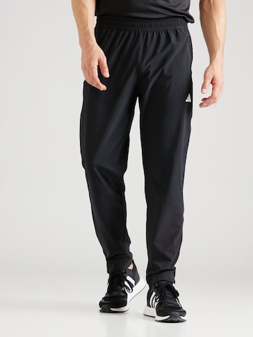 Regular Pantalon de sport 'Workout' ADIDAS PERFORMANCE en noir : devant