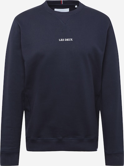 Les Deux Sweatshirt 'Lens' i mørkeblå / hvit, Produktvisning