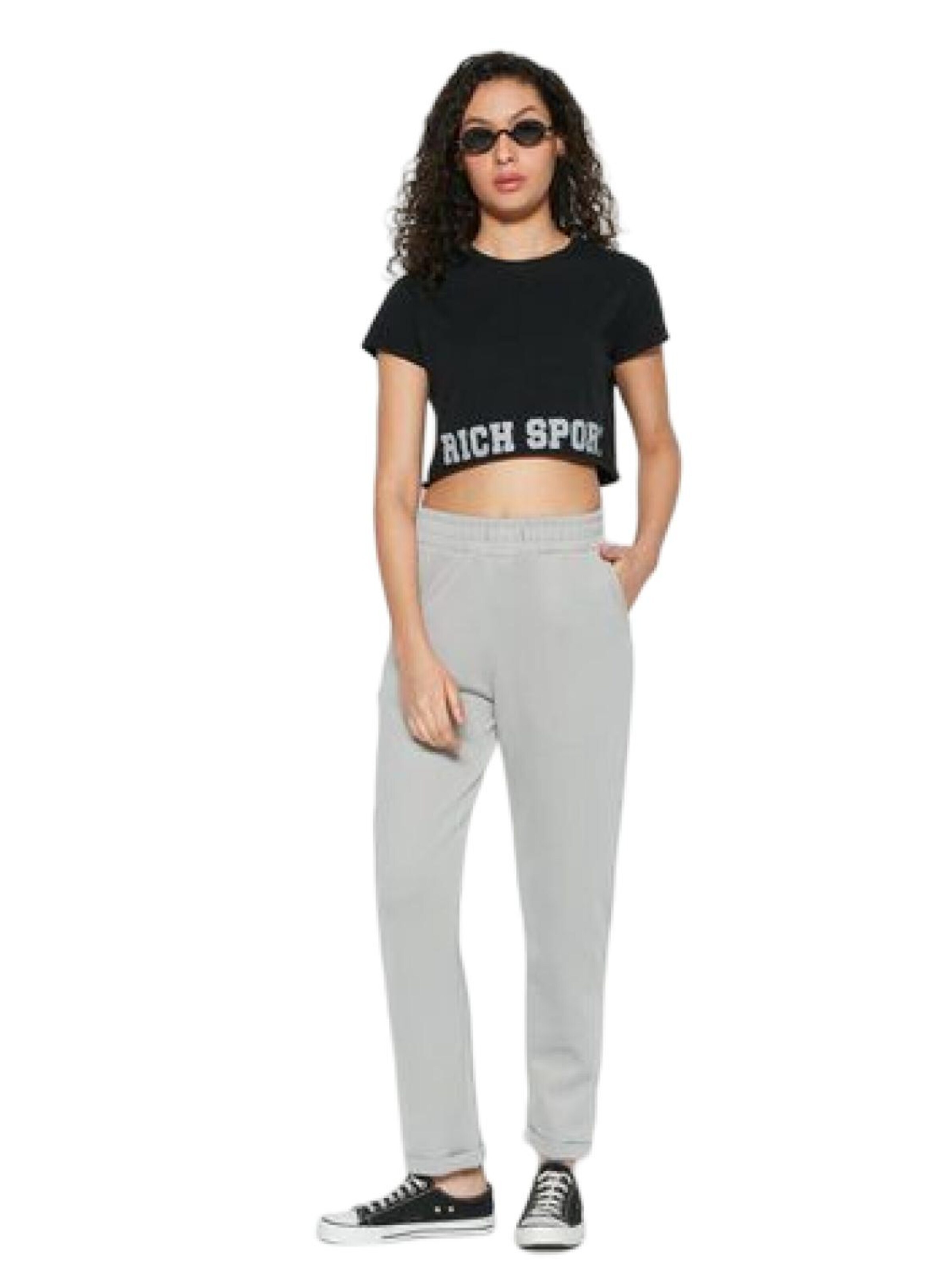 C&City Broek in Grijs: voorkant
