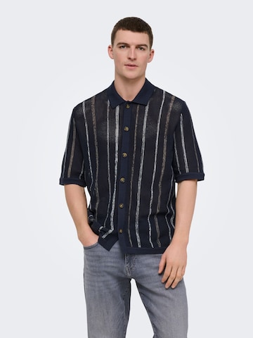 Giacchetta 'ONSTobby' di Only & Sons in blu: frontale