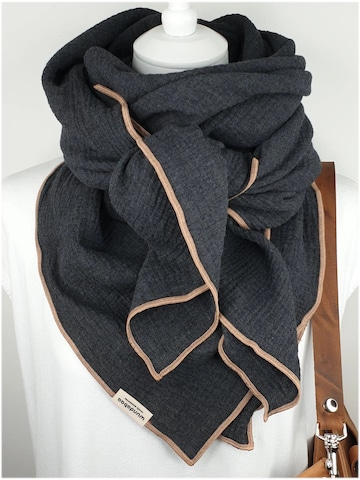 wundabaa Scarf 'Musselin' in Grey