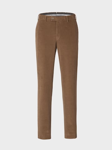 Hiltl Regular Chino Pants 'Parma I - Supima Cord' in Brown: front
