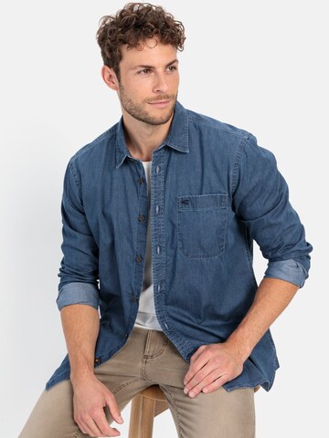 CAMEL ACTIVE Slim fit Button Up Shirt in Blue