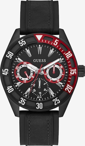GUESS Analog watch ' LETTERMAN ' in Black: front